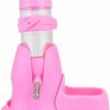 Small Animal Guardians | Guardians Hamster Water Bottle,Little Pet Automatic Drinking Bottle With Food Container Base Hut Hanging Water Feeding Bottles Auto Dispenser For Small Animals(80Ml,Pink)