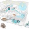 Small Animal BUCATSTATE | Bucatstate Hamster Cages And Habitats Small Animal Cage With Accessories Rat, Mouse Basic Cage For Syrian Hamster Gerbils