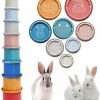 Small Animal Yanmucy | Yanmucy 8 Pack Stacking Cups For Rabbits Colorful Different Sizes Bunny Puzzle Toys Durable Plastic Feeder For Guinea Pig Hamster Small Pets Relieve Boredom Consume Energy