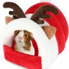 Small Animal Midollarle | Midollarle Christmas Guinea Pig Bed - Cute Elk-Shaped Hamster Hideout With Warm Bed. Unique Small Animal House & Gift For Christmas