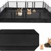 Small Animal AKEfit | Akefit Guinea Pig Cage Tarp Bottom Waterproof With Four Velcro Straps On One Side For Easy Removal And Cleaning For Rabbits, Hamsters, Ferrets (48 \"L X 24 \"W X 4 \"H, Black)