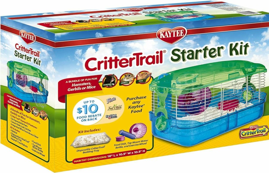 Small Animal Kaytee | Kaytee Crittertrail Starter Kit Habitat For Pet Gerbils, Hamsters Or Mice