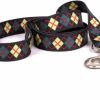 Small Animal Yellow Dog Design | Yellow Dog Design Green Argyle Dog Leash 1\" Wide And 5' (60\") Long, Large