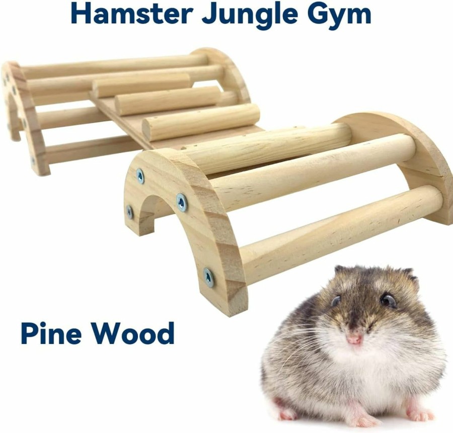 Small Animal CooShou | Cooshou Chicken Perch Chicken Toys Chicken Roosting Bar Chick Jungle Gym Wooden Arch Bridge Platform Stand Ladder 3In1 Climbing Ramp Toys For Chick Hamsters Gerbils Mice Rodent And Small Animals