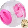 Small Animal Hapivida | Hamster Exercise Ball, 4.7 Inch Mini Transparent Hamster Activity Running Ball Silent Wheel Animal Pet Toys(Pink)