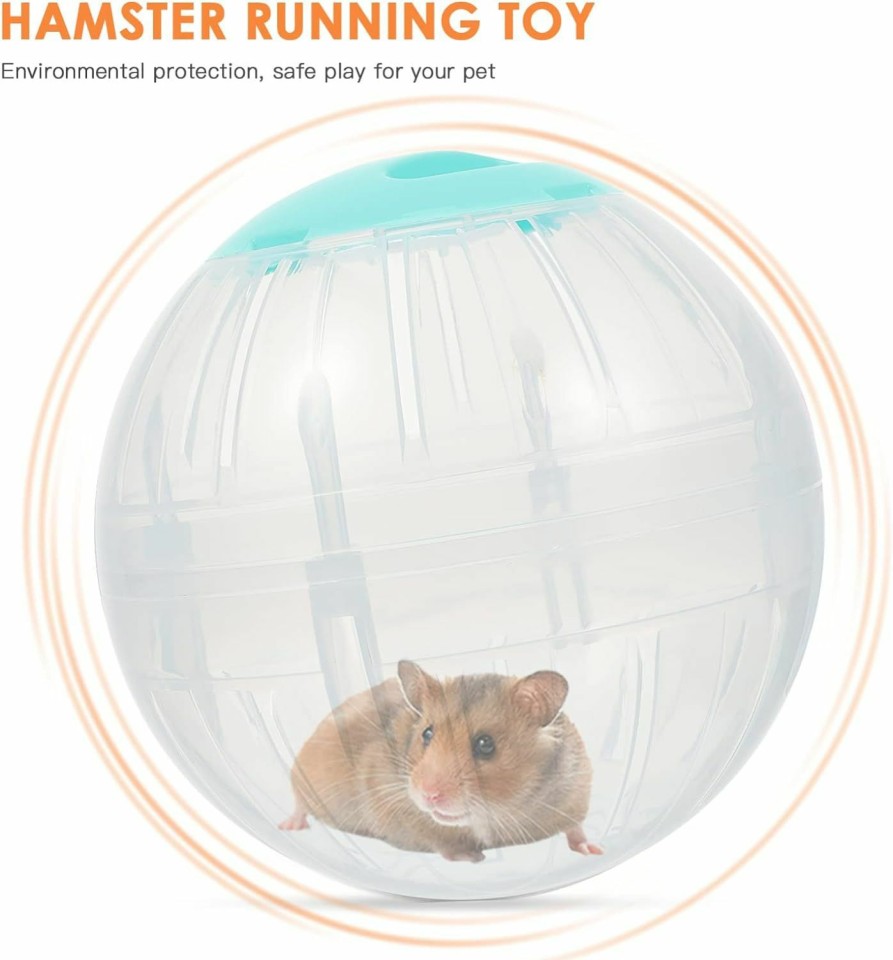 Small Animal generic | 2Pcs Hedgehog Toy Ball Guinea Animal Workout Indoor Mini Chinchilla Clear Crystal Rat Hamster Cage Running Playing Accessories Balls Exerciser Pigs For Wheels Activity Gerbils