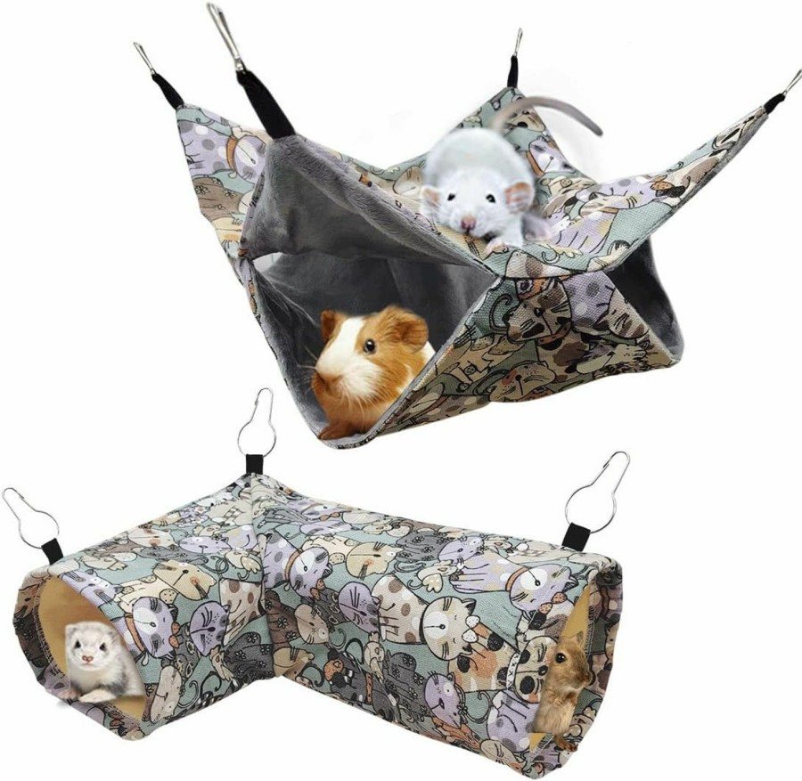 Small Animal LEFTSTARER | Leftstarer Guinea Pig Rat Corner Tunnel & Tubes Ferret Bunkbed Hammock, Guinea Pig Hideout For Hedgehog Piggy Hamster Hide, Small Animal Pet Toys And Cage Accessories (3.Corner Tunnel)