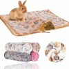 Small Animal Grddaef | Grddaef Guinea Pig Fleece Blankets 6 Pieces Waterproof & Washable Small Animal Cage Liners Sleep Mat Bedding Pad For Hamster Chinchilla Rabbit Hedgehog (S-7.9 X 7.9 Inch)