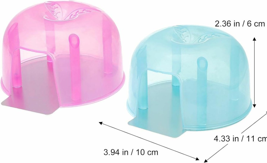 Small Animal POPETPOP | Popetpop Chinchilla Cooling House - 2Pcs Hamster Hideout Summer Cooling Mini Hut Hamster Cool Plastic Small Animal House Hamster Cage Accessories For Hamster Chinchilla (Random Color)