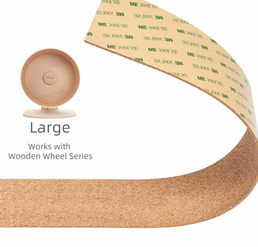 Small Animal Niteangel | Niteangel Replacement Cork Running Track - Fits For Wooden Hamster Wheel Series | Acrylic Hamster Exercise Wheel W/Cork Track | Dark Cloud Hamster Wheel Series (Wooden Series, Large)