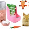 Small Animal Vctitil | Vctitil Bunny Supplies - Adjustable Carrot Rabbit Harness And Leash Set, 2 In 1 Rabbit Hay Feeder, Rabbit Water Dispenser, Carrot Grind Teeth Toys(S,Orange)