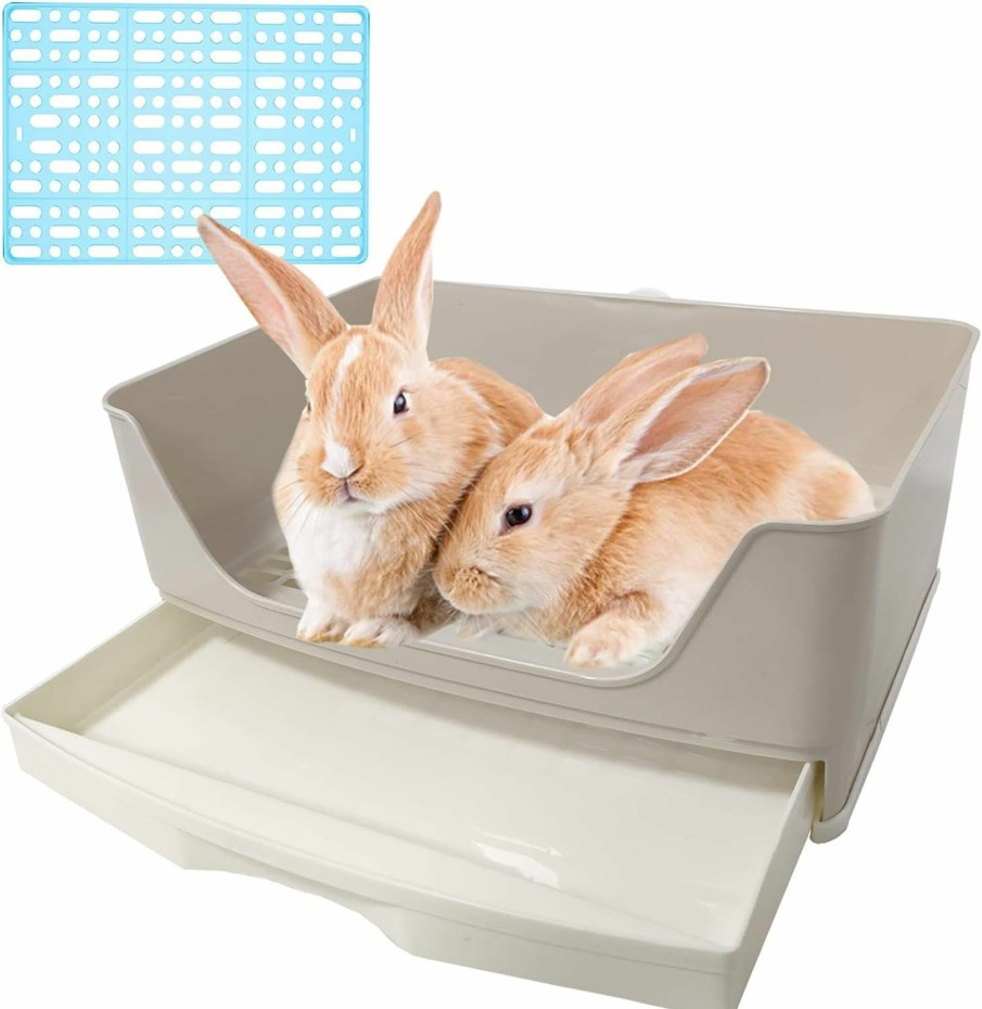 Small Animal Hamiledyi | Hamiledyi Large Rabbit Litter Box Trainer, Bunny Potty Corner Toilet With Drawer Bigger Pet Pan For Adult Guinea Pigs, Ferret, Chinchilla, Galesaur, Small Animals