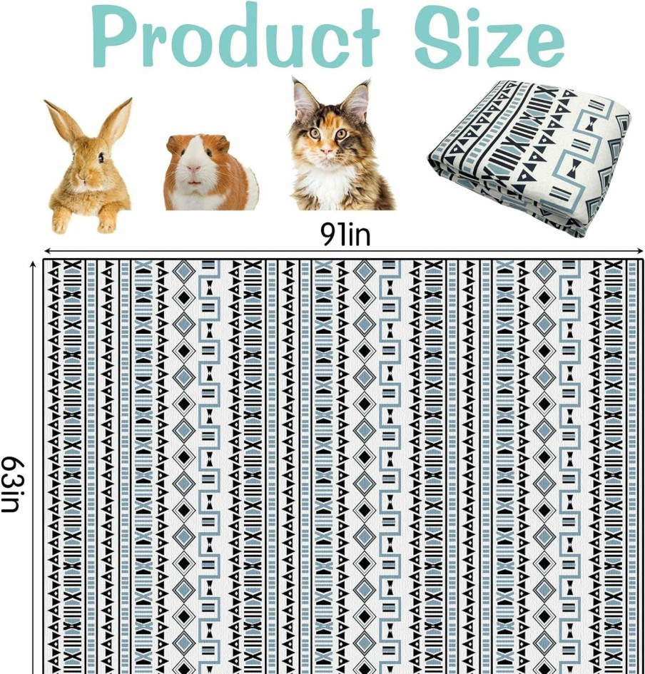 Small Animal kathson | Kathson Washable Pee Pads 79\" X 47\" Non-Slip Rabbit Reusable Mat For Floor Pets Playpen Heavy Absorbency Potty Training Pads For Dogs Cats Rabbits Guinea Pigs Ferrets Small Animals (Small)