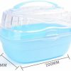 Small Animal Misyue | Portable Carrier Hamster Carry Case Cage With Water Bottle Travel&Outdoor For Hamster Small Animals (Blue)