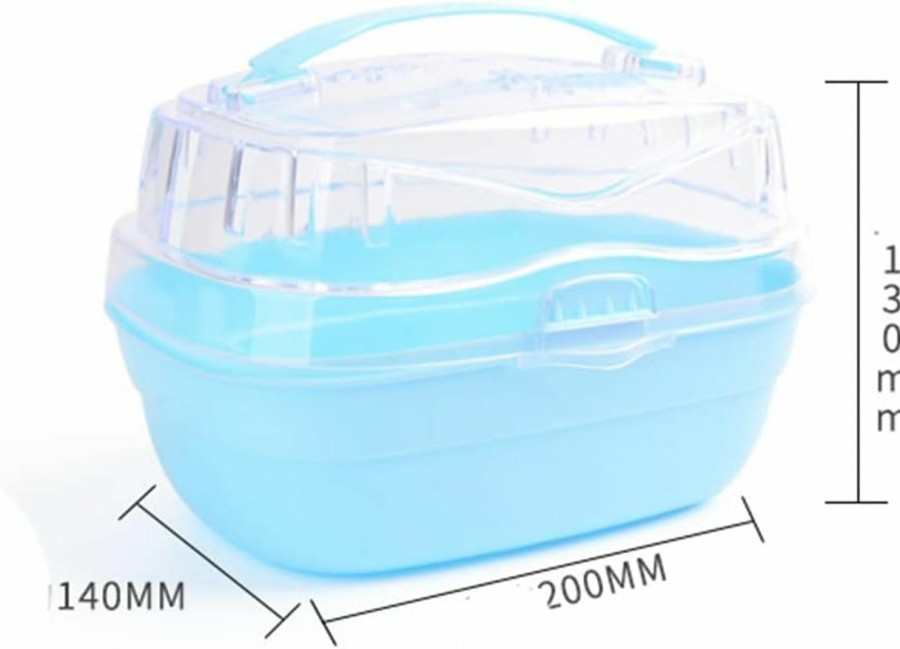 Small Animal Misyue | Portable Carrier Hamster Carry Case Cage With Water Bottle Travel&Outdoor For Hamster Small Animals (Blue)