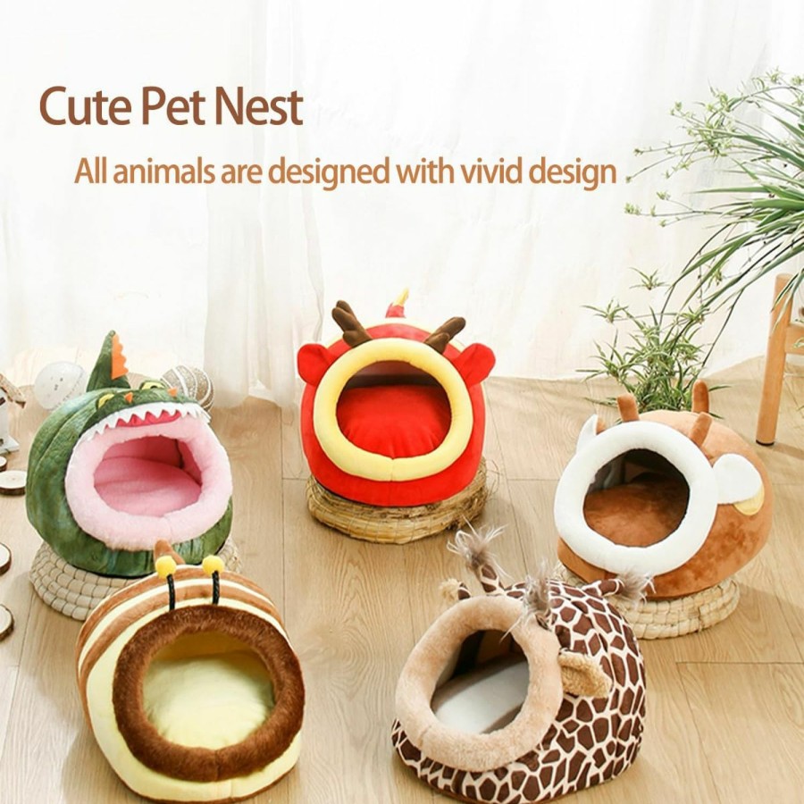 Small Animal EAEDMY | Eaedmy Guinea Pig Bed House & Hideout For Rat Bearded Dragon Hedgehog Ferret To Sleep And Hide, Guinea Pig Cage Accessories Habitat Decor (X-Large, 2.Giraffe)