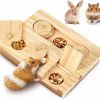 Small Animal MWAOWM | Mwaowm Guinea Pig Foraging Toys, 6 In 1 Hamsters Wooden Interactive Enrichment Toys, Treat Dispenser For Small Animal Funny Toys, For Rabbits, Bunny, Chinchillas, Rats And Gerbils