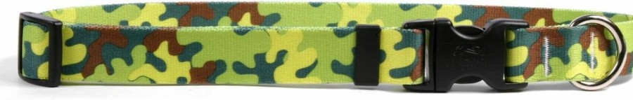 Small Animal Yellow Dog Design | Yellow Dog Design Camo Red Dog Collar 3/4\" Wide And Fits Neck 10 To 14\", Small