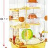 Small Animal YIBOPET | Yibopet Hamster Cage Small Animal Cage 3 Layers Transparent Cage Size：10.6\"(W) X8.1(L) X18.3 (H) Suitable For Hamsters Up To 3.5 Inch In Length