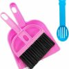 Small Animal SEIS | Seis 3 Pack Hamster Mini Dustpan And Broom Set Guinea Pig Classical Besom Chinchillas Sweeper Cavy Cage Clean Hedgehogs Scooper For Small Animal (Blue)