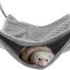 Small Animal OSLEN | Oslen 2Pcs Ferret Hammock Soft Plush Double Bunkbed Rat Hammock 13"*11.8\"*4.7" Small Animals Hanging Hammock For Guinea Pig Chinchilla Squirrel Rat Ferret Kitten Cat (Purple And Brown)