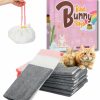 Small Animal HoppScotch.bun | Hoppscotch.Bun Disposable Super Absorbent Carbon Odor Eliminator Rabbit Litter Pad Bags For Bumbox Litter Box - Cage Liner (Large)