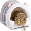 Small Animal BUCATSTATE | Bucatstate Guinea Pig Bed,Winter Warm Cozy House Hideout, Cage Nest Accessories For Dwarf Rabbit Bunny Ferret Hamster Chinchilla Hedgehog