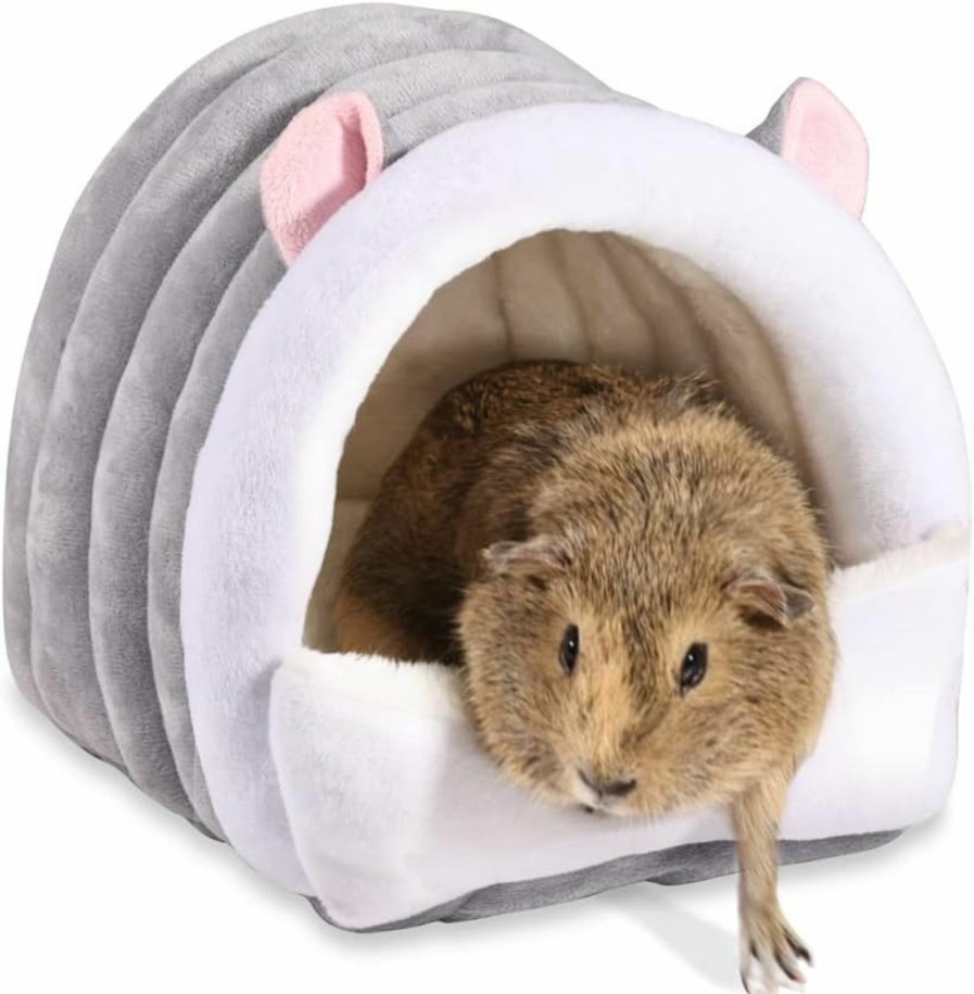 Small Animal BUCATSTATE | Bucatstate Guinea Pig Bed,Winter Warm Cozy House Hideout, Cage Nest Accessories For Dwarf Rabbit Bunny Ferret Hamster Chinchilla Hedgehog