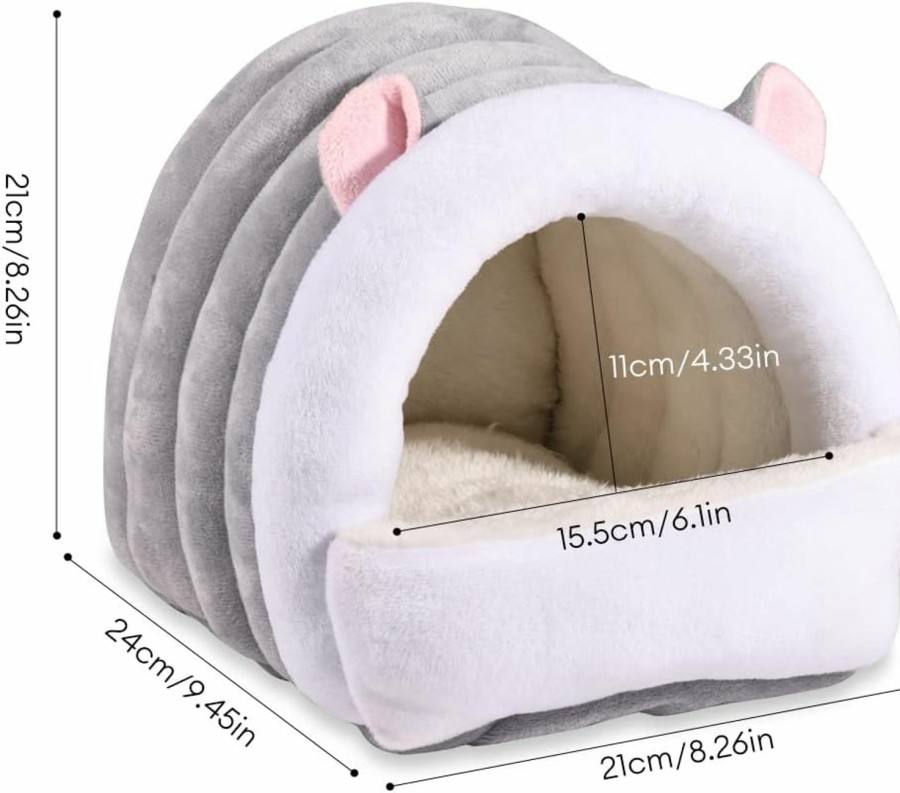 Small Animal BUCATSTATE | Bucatstate Guinea Pig Bed,Winter Warm Cozy House Hideout, Cage Nest Accessories For Dwarf Rabbit Bunny Ferret Hamster Chinchilla Hedgehog