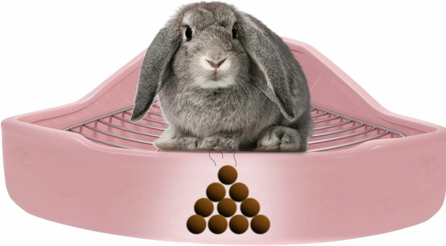 Small Animal ULTECHNOVO | Ultechnovo Rabbit Bedding Rabbit Mini Toilet Guinea Pig Toilet 1Pc Pet Rabbit Litter Box Potty Pet Toilet Ceramic Rabbit Cage Accessory Bunny Toilet Small Pet Toilet Hamster Sand