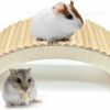 Small Animal BNOSDM | Bnosdm Hamster Climbing Ladder Rodents Wooden Suspension Bridge Chinchilla Tunnel Mouse Rat Chew Toy For Hamsters Dwarf Rat Gerbils Sugar Glider Rabbit Bunny Snakes Lizards (Colorful Flat Top)