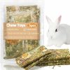 Small Animal Sukh | Sukh 5Pcs Bunny Chew Toys - Timothy Hay Treats Bunny Treats Dwarf Hamster Treats Bunny Chews Rabbit Chew Toys For Teeth Chinchilla Treats Hamster Chew Toys Timothy Chew Chips