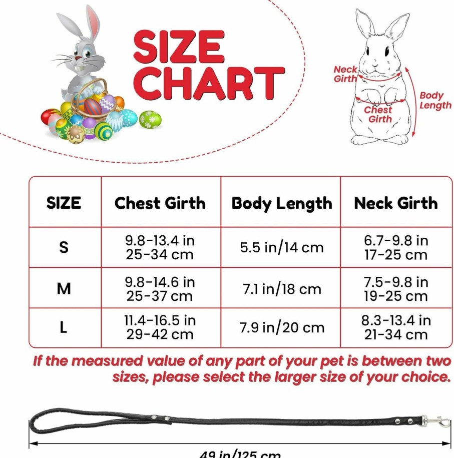 Small Animal Saintrygo | Rabbit Harness And Leash Bunny Stuff Rabbit Walking Harness Bunny Leash And Harness Small Bunny Essentials Bunny Rabbit Harness With Leash For Kitten Puppy Small Pets Walking(Red,Small)