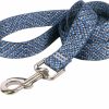 Small Animal Yellow Dog Design | Yellow Dog Design Blue Tweed Dog Leash 3/4\" Wide And 5' (60\") Long, Small/Medium