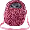 Small Animal Zerodis | Zerodis Pet Hamster Carrying Bag, Leopard Pattern Pet Carrier Outdoor Sleeping Bag Adjustable Strap Travel Bag For Small Animal Rat Hedgehog Chinchilla(L Pink)