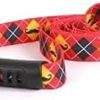 Small Animal Yellow Dog Design | Yellow Dog Design Mustaches With Argyle Ez-Grip Dog Leash With Comfort Handle, Large-1\" Wide 5' (60\") Long