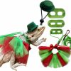 Small Animal Sawyd | Sawyd Christmas Bearded Dragon Clothes Set, Adjustable Lizard Leash Harness And Tutu Dress For Reptile Lizard Leopard Gecko Chameleons Hamster (S,M,L, 3 Pack)