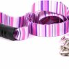 Small Animal Yellow Dog Design | Yellow Dog Design Pink Stripes Ez-Grip Dog Leash With Comfort Handle, Small/Medium-3/4 Wide 5' (60\") Long