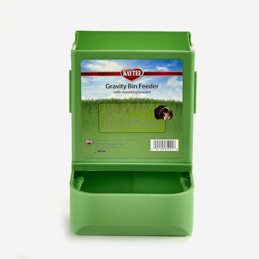 Small Animal Kaytee | Kaytee Gravity Bin Feeder With Bracket Assorted