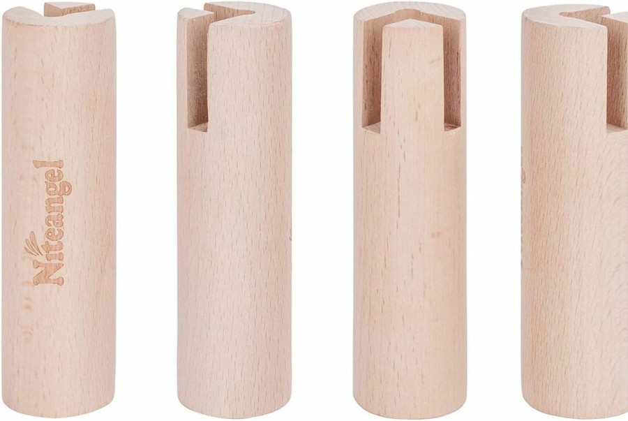 Small Animal Niteangel | Niteangel Set Of Beech Stilts For Elevating & Safely Setting Multi-Chamber Series Maze House (Set Of 5 Stilts (5.9'' H))