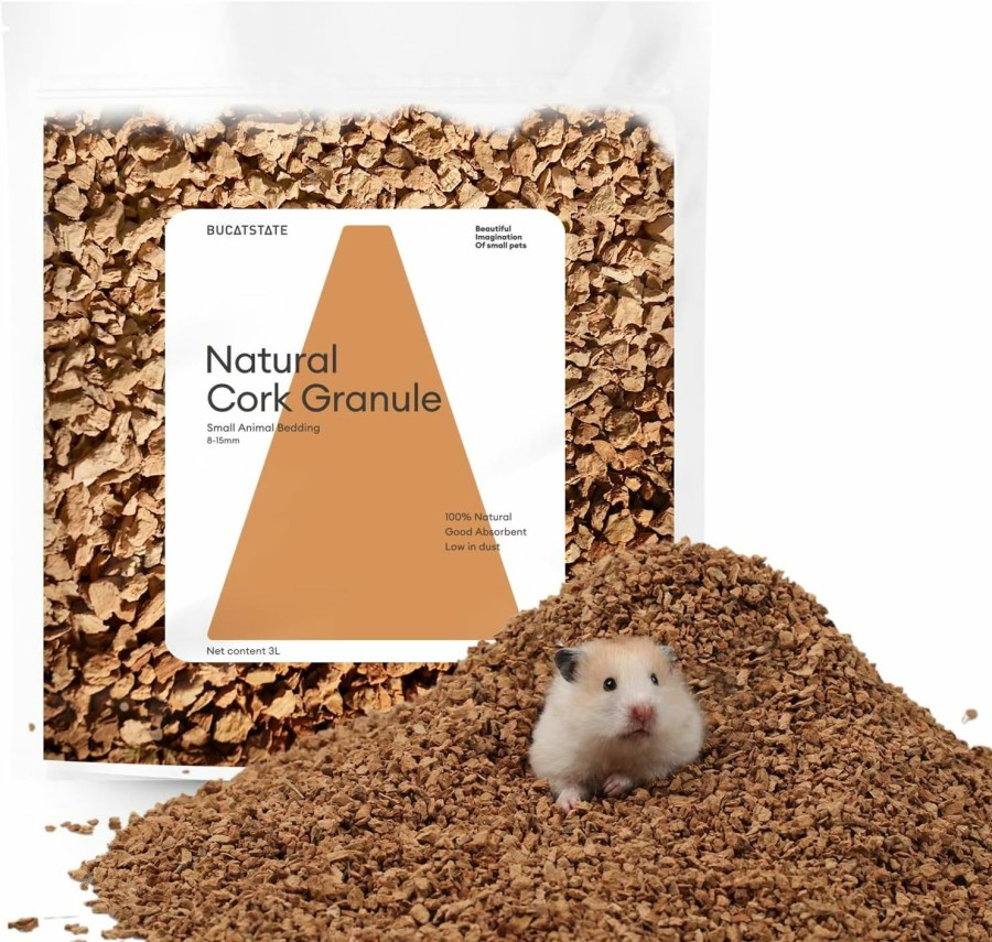 Small Animal BUCATSTATE | Bucatstate Hamster Corn Cob Bedding & Litter 1Kg/2.2Lb Natural Odor Control For Dwarf Hamster Pet Birds And Small Animals