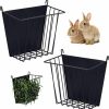 Small Animal jezmozo | Jezmozo Pet Hay Feeder For Rabbit Guinea Pigs Chinchilla Bunny Small Animal Basket With Hook Metal Grass Holder (1 Piece)