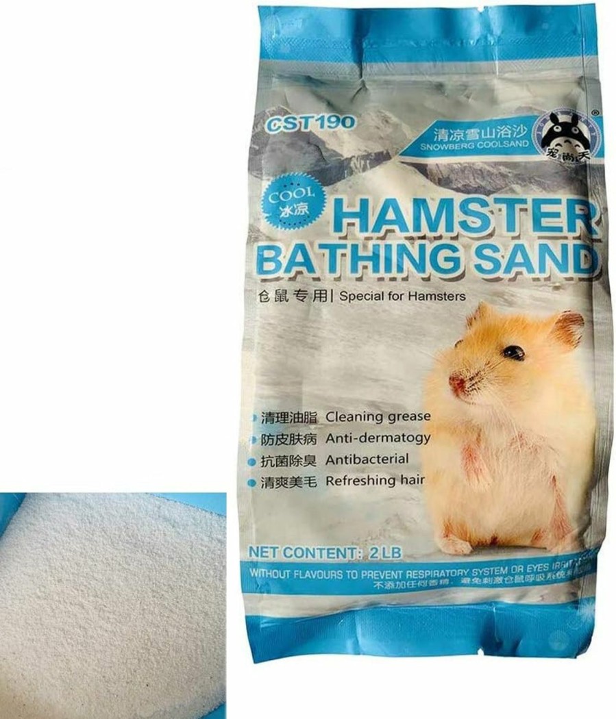 Small Animal PINVNBY | Pinvnby Pivby Hamster Bathing Sand Tiny Friends Farm Chinchilla Dust Bathing Sand Toys For Bunny Rabbits Guinea Pigs Gerbils(2Lb)