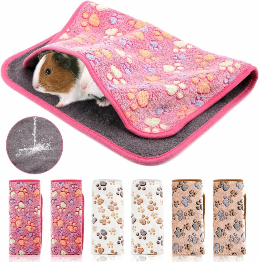 Small Animal VXYW | Vxyw 6 Pack Guinea Pig Cage Liners, Washable Guinea Pig Bedding, Guinea Pig Fleece Cage Liners, 3 Styles Waterproof Guinea Pig Blankets For Guinea Hamster Rabbit Chinchilla Hedgehog