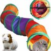 Small Animal DZWLKJ | Guinea Pig Tunnel Hideout, Dzwlkj Collapsible 3 Way Bunny Tunnel And Tube Small Animal Activity Tunnel Toys With Interactive Ball For Hamster, Rabbit, Chinchilla, Hedgehog, Ferret Hiding And Resting