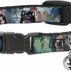 Small Animal Buckle-Down | Buckle-Down Breakaway Cat Collar - Sleeping Beauty Woods Scenes - 1/2\" Wide - Fits 9-15\" Neck - Large