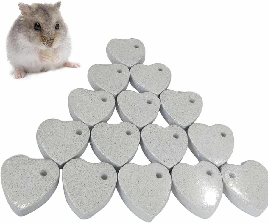 Small Animal kathson | Kathson 15 Pcs Hamster Chew Toys Chinchilla Teeth Grinding Stones Rabbit Lava Block Stones Natural Mineral Stone Small Animal Calcium Chewing Toy For Bunny Guinea Pig Gerbil Rat