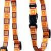 Small Animal Yellow Dog Design | Yellow Dog Design Orange Blocks Roman Style H Dog Harness, X-Small-3/8 Wide And Fits Chest Of 8 To 14\"