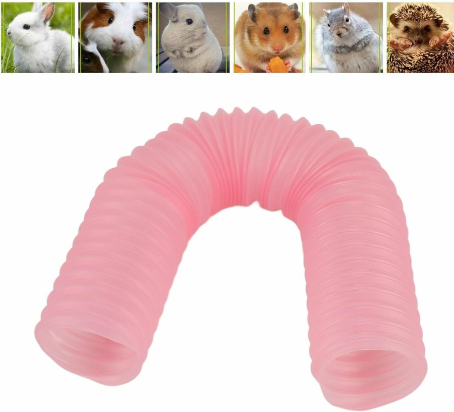 Small Animal Zerodis | Zerodis Guinea Pigs Tube Tunnel, Small Animal Play Tunnel Hamster Tubes Foldable Plastic Guinea Pig Hideout Pet Interactive Toy Easy To Stretch Animal Hideout Hideaway Tunnel For Cage