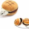 Small Animal Naivedream | Hamster Guinea Pig Bed House,Cute Small Animals Hammock,Winter Warm Fleece Cage Nest For Rat Mice Sugar Glider Hedgehog Squirrel Bird Chinchilla,Pet Hamster Sleeping Accessories (Hamburger)